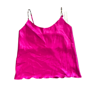 Nicole Miller Satin Camisole Top Women’s Fuchsia Size L
